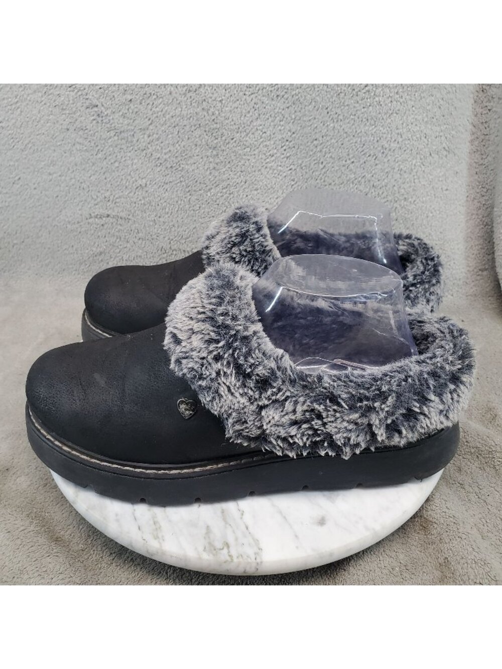 Skechers Shoes Womens Size EU 38.5 US 8 Bobs Keepsakes Black Slippers *Read*